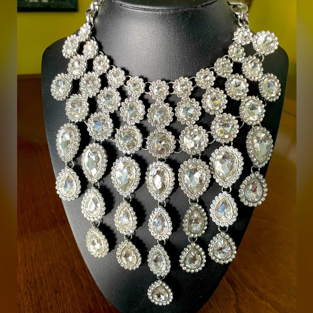 Statement Rhinestone Studded Gorgeous Fiery Necklace